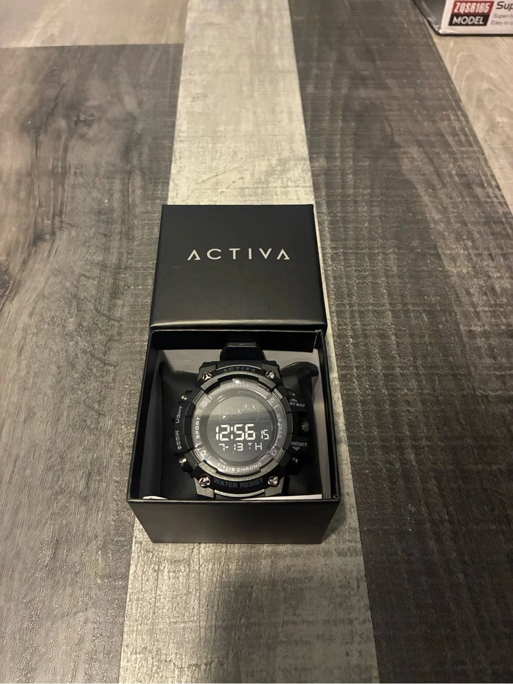 Activa Black Digital Sports Smartwatch